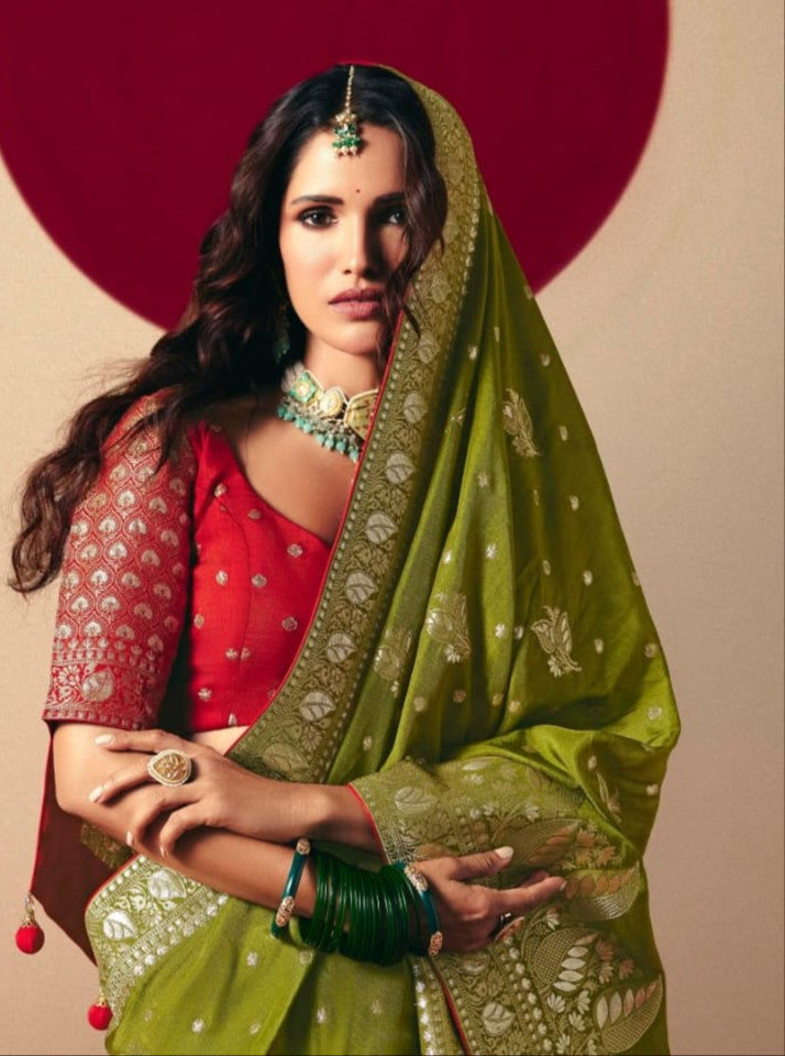Sutra of Love Fancy Dola Viscous Silk Saree