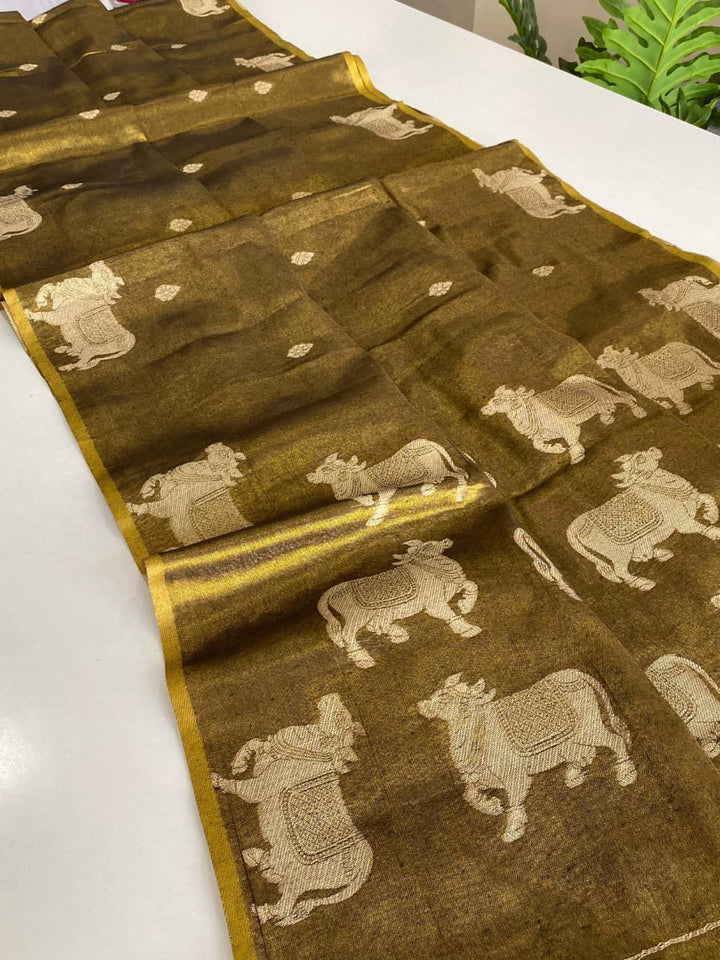 Divine Kamdhenu Tissue Silk Saree