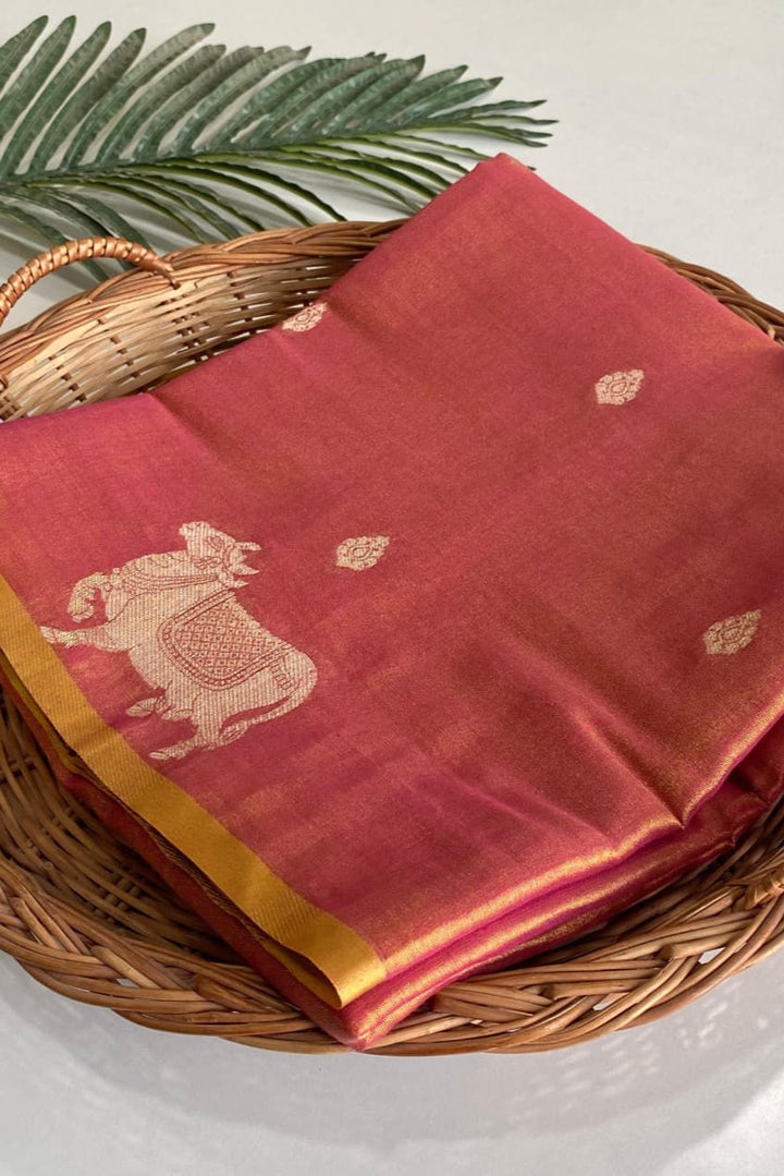 Divine Kamdhenu Tissue Silk Saree