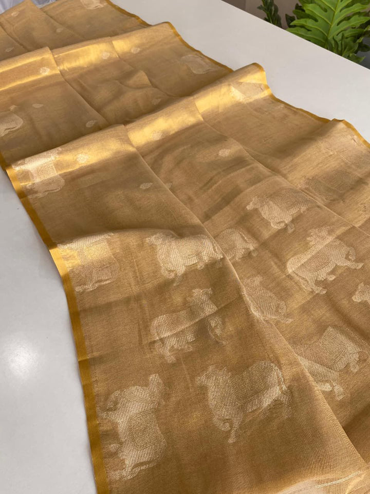 Divine Kamdhenu Tissue Silk Saree