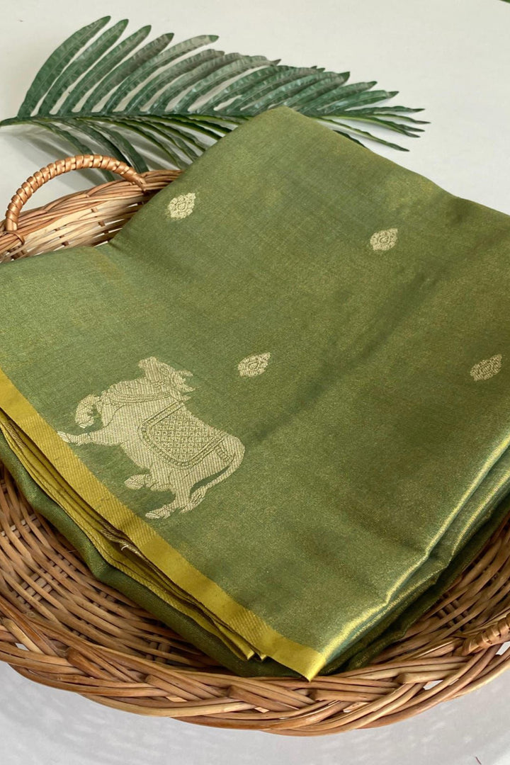 Divine Kamdhenu Tissue Silk Saree