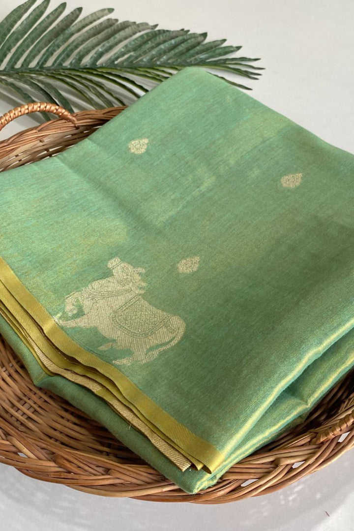 Divine Kamdhenu Tissue Silk Saree