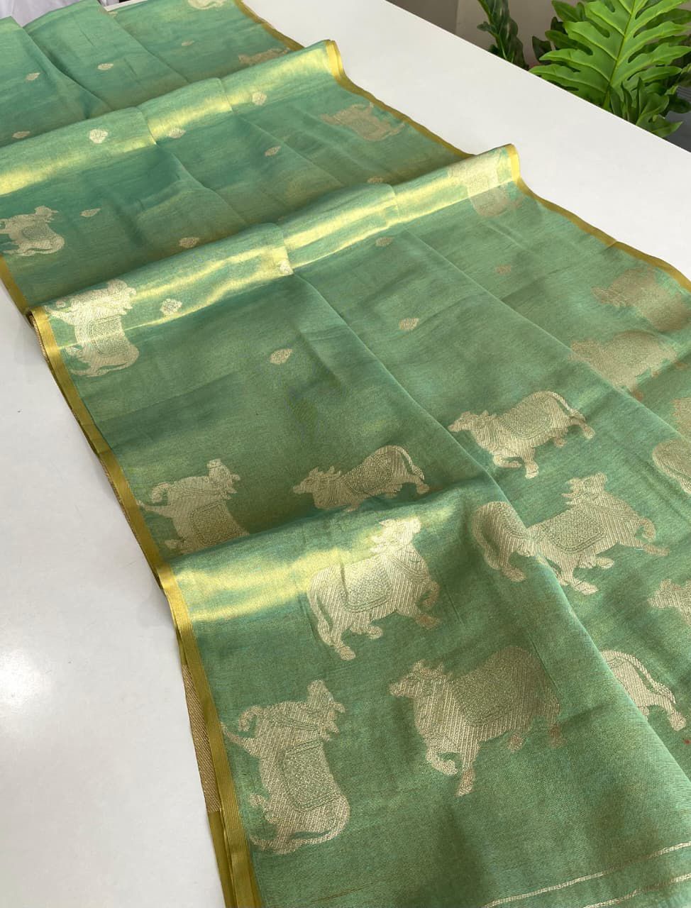 Divine Kamdhenu Tissue Silk Saree