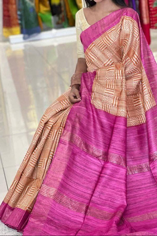 Tussarika Ghicha Tussar Silk Saree