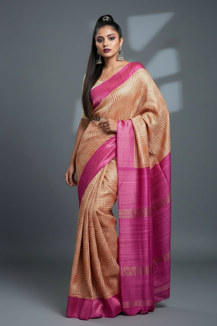Tussarika Ghicha Tussar Silk Saree