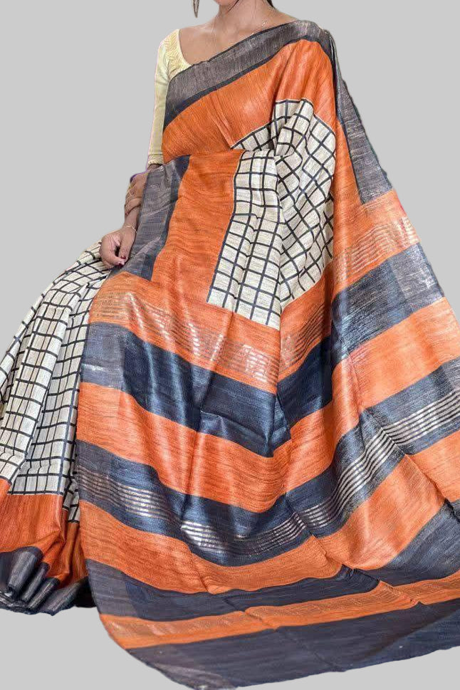 Tussarika Ghicha Tussar Silk Saree