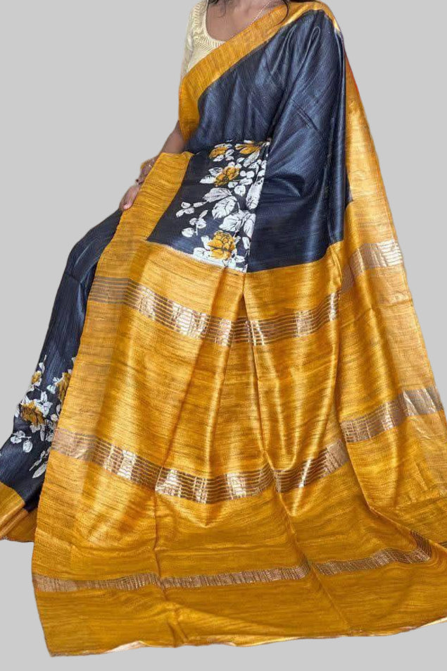 Tussarika Ghicha Tussar Silk Saree