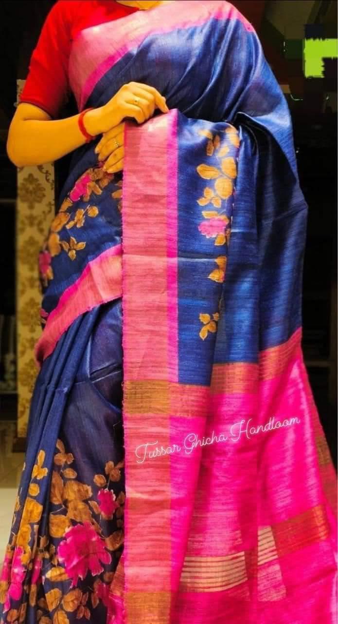 Tussarika Ghicha Tussar Silk Saree