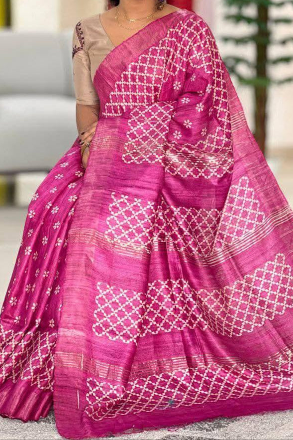 Tussarika Ghicha Tussar Silk Saree