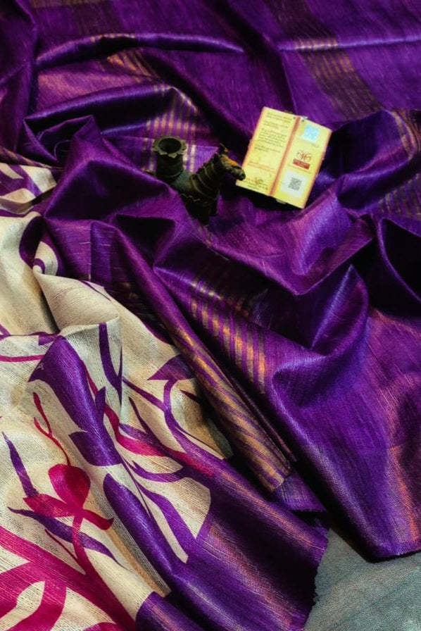 Tussarika Ghicha Tussar Silk Saree