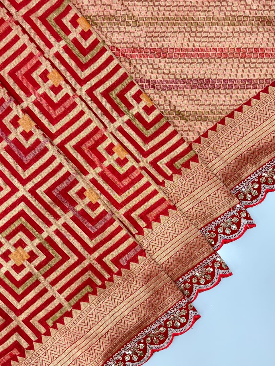 Karwa Chauth Special Crepe Khaddi Silk Saree