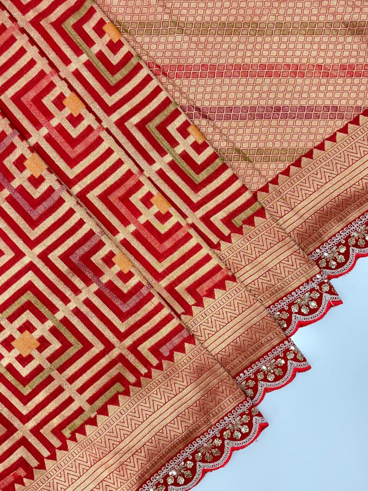 Karwa Chauth Special Crepe Khaddi Silk Saree