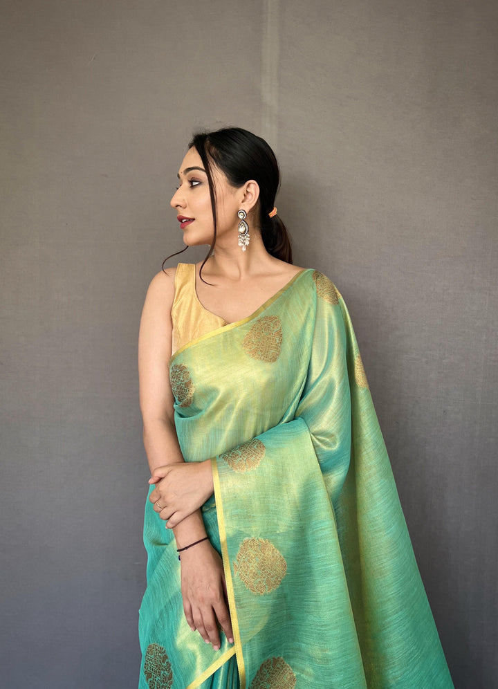 Sargam of Autumn Tissue Silk Saree