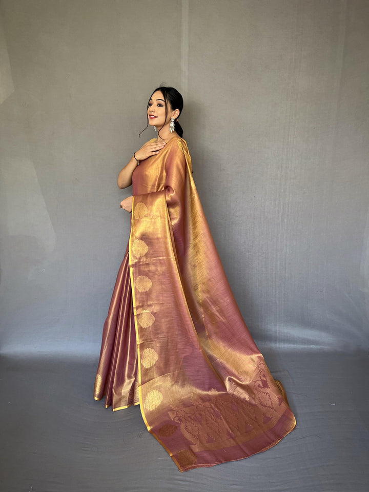 Sargam of Autumn Tissue Silk Saree