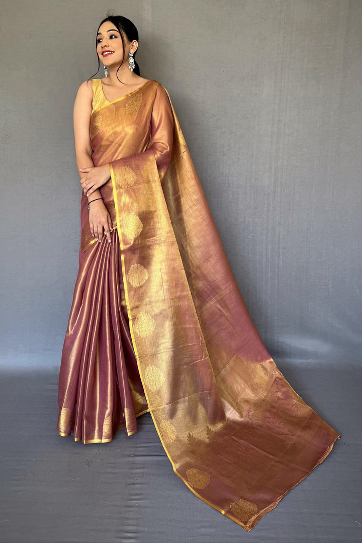 Sargam of Autumn Tissue Silk Saree