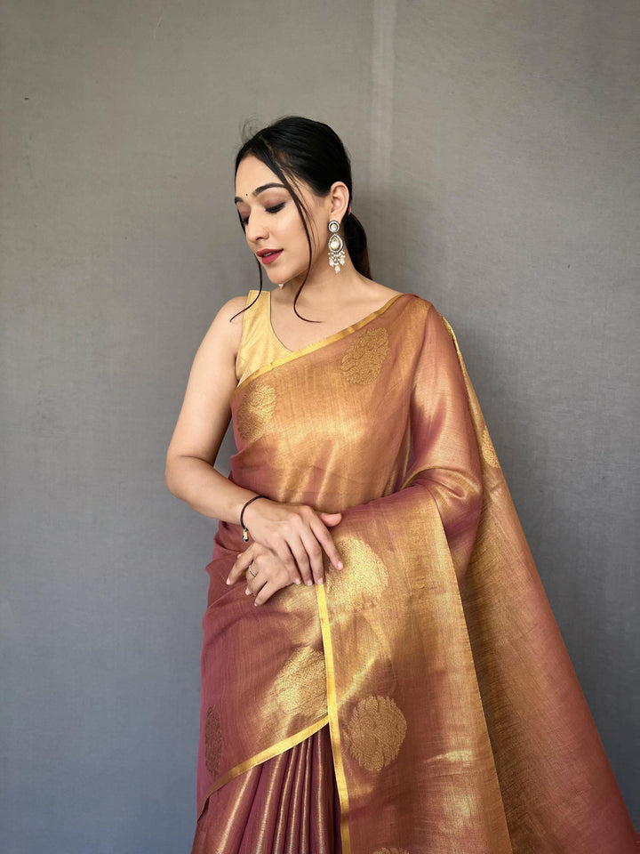 Sargam of Autumn Tissue Silk Saree