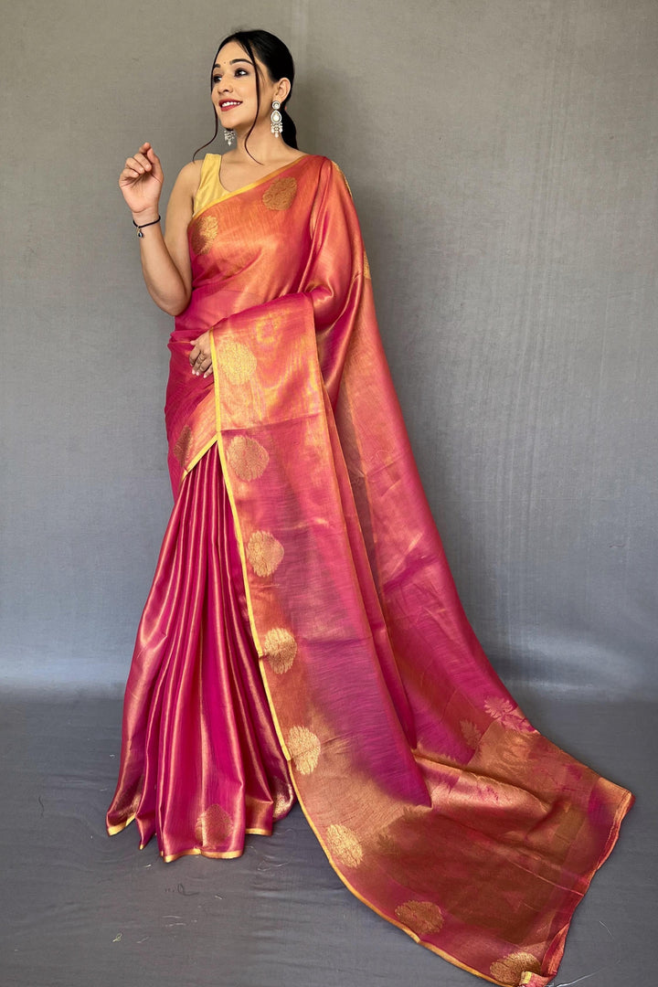 Sargam of Autumn Tissue Silk Saree