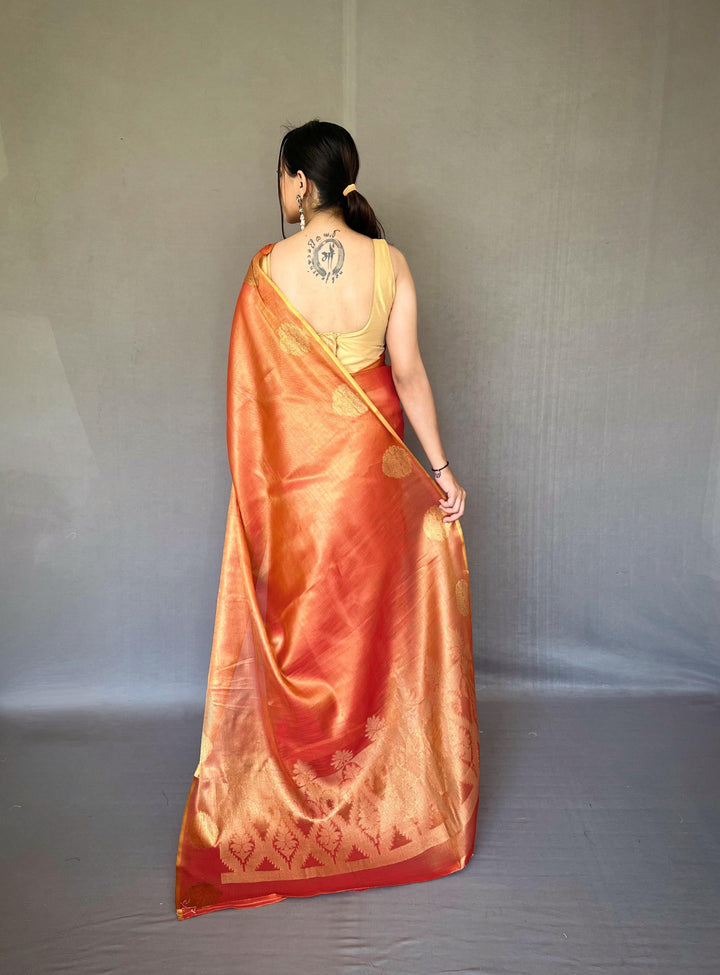 Sargam of Autumn Tissue Silk Saree