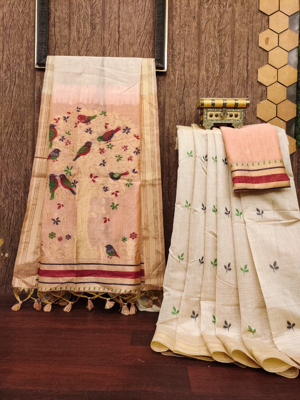 Twilight Radiance Muga Cotton Saree