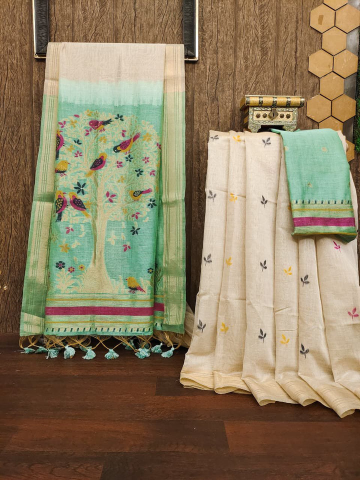 Twilight Radiance Muga Cotton Saree