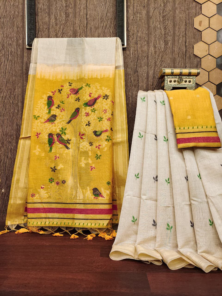 Twilight Radiance Muga Cotton Saree