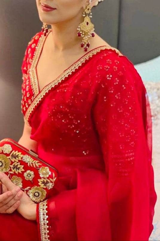 Starlit Symphony Organza Saree