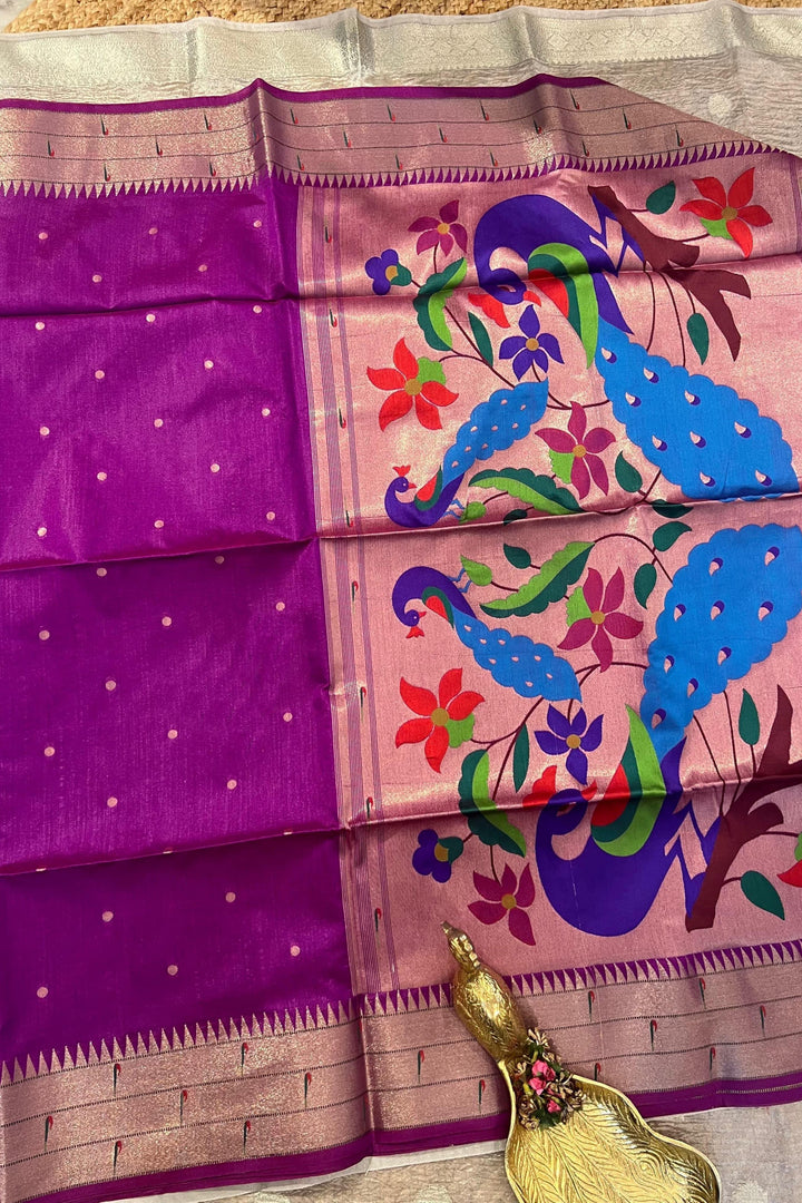 Diva’s Secret Tussar Paithani Silk Saree