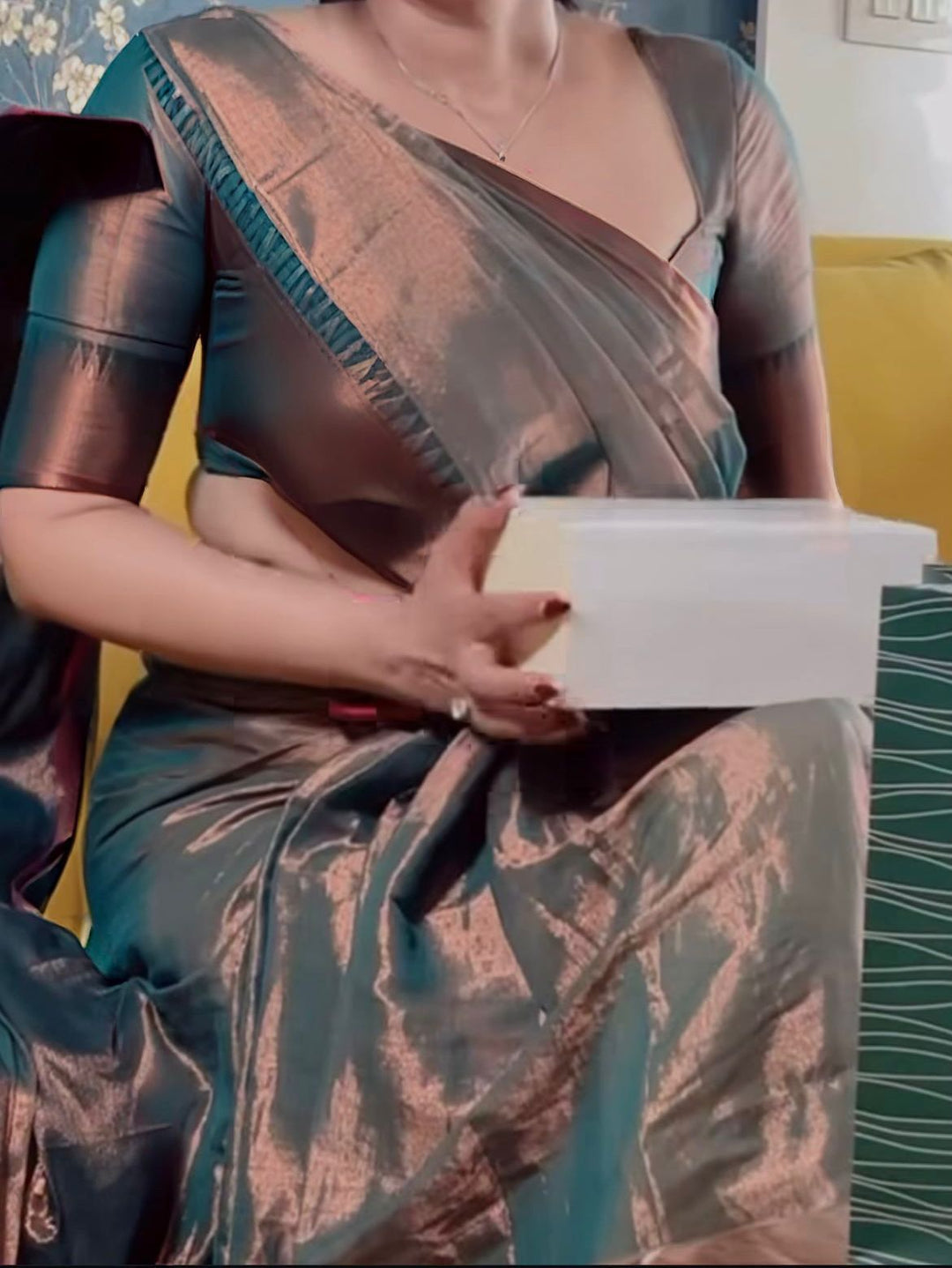 Ethereal Glow Fancy Silk Saree