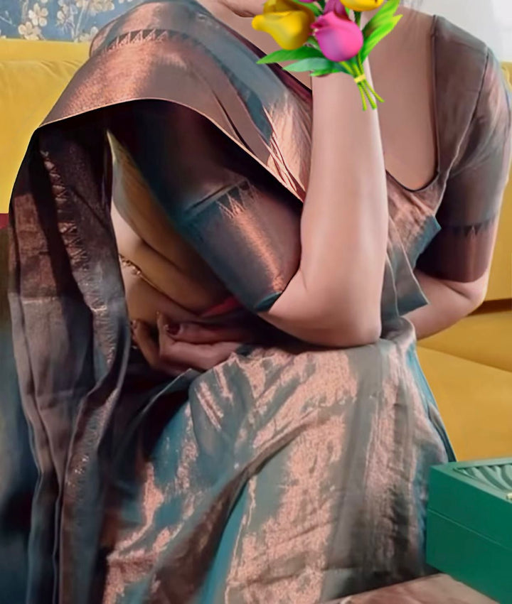 Ethereal Glow Fancy Silk Saree