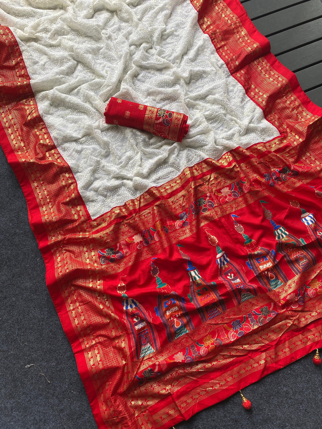 Radiant Haze Georgette Saree