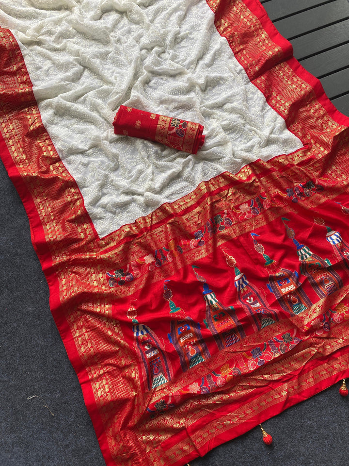 Radiant Haze Georgette Saree
