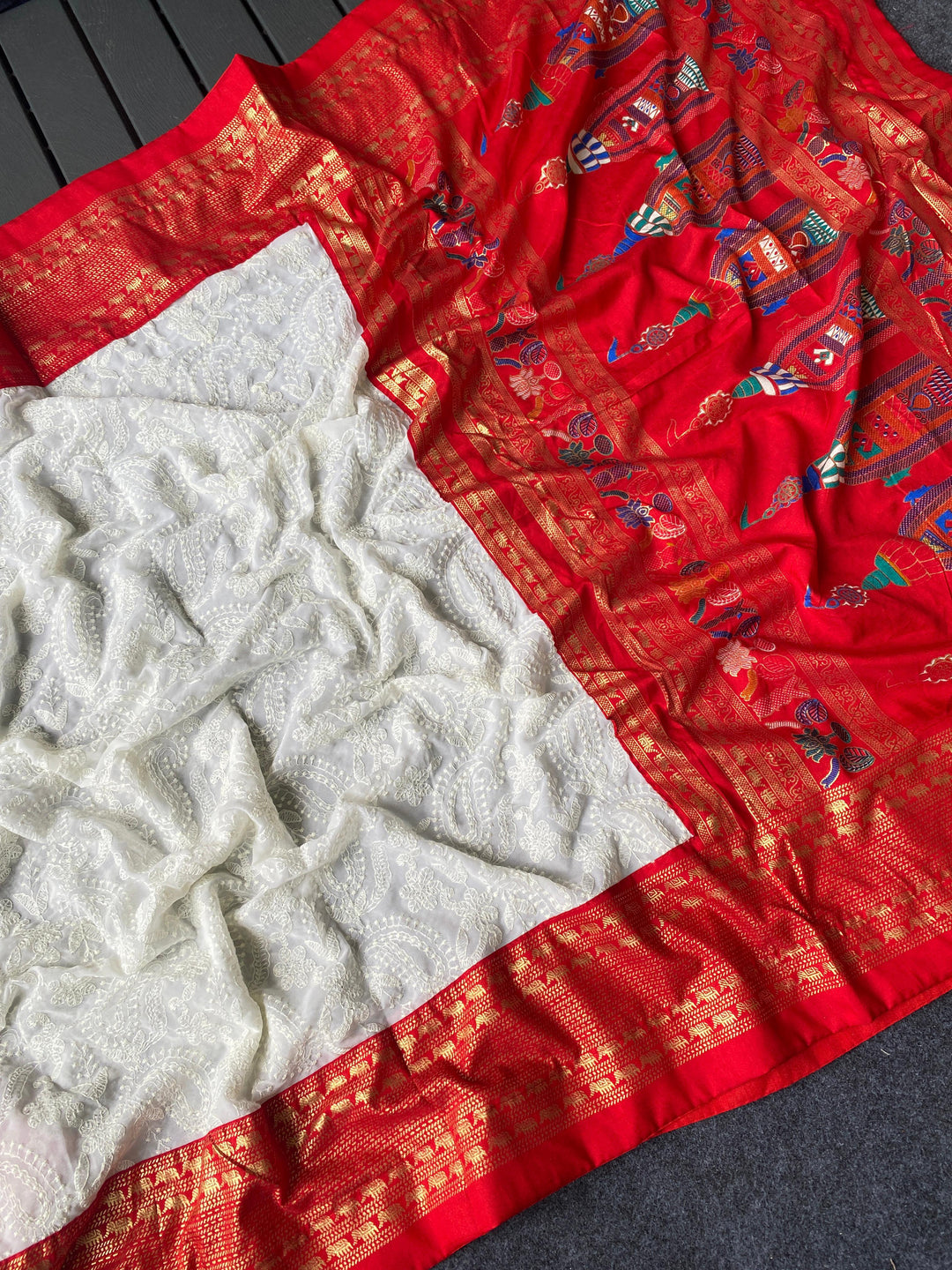 Radiant Haze Georgette Saree