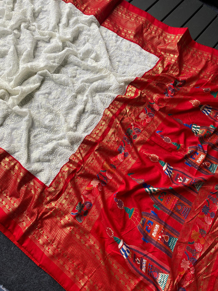 Radiant Haze Georgette Saree