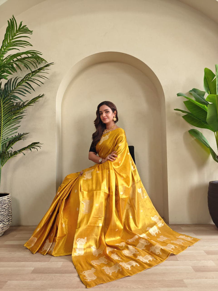 Divine Kamdhenu Tissue Silk Saree