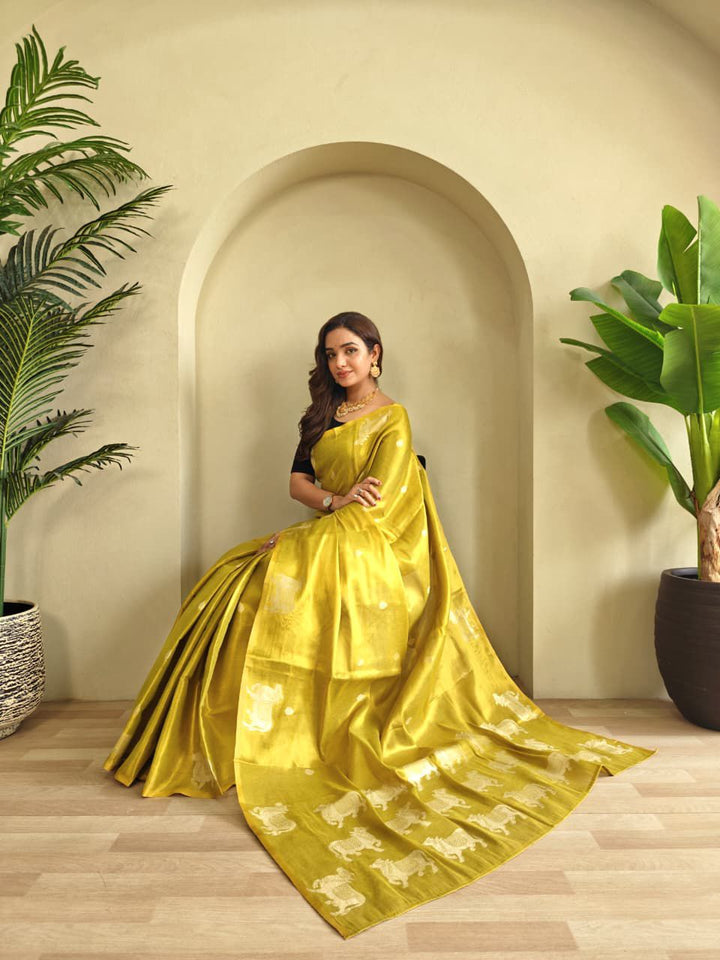 Divine Kamdhenu Tissue Silk Saree
