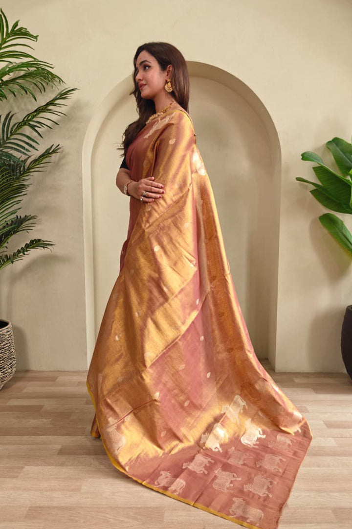 Divine Kamdhenu Tissue Silk Saree