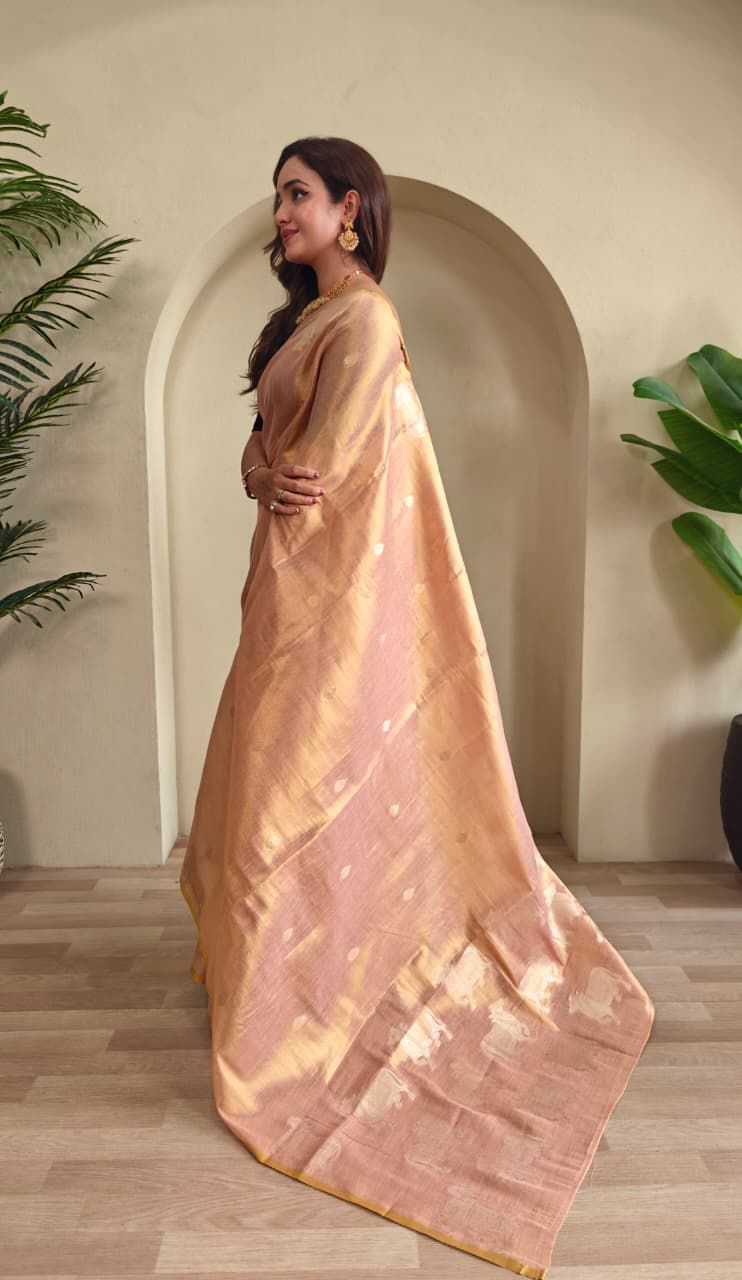 Divine Kamdhenu Tissue Silk Saree