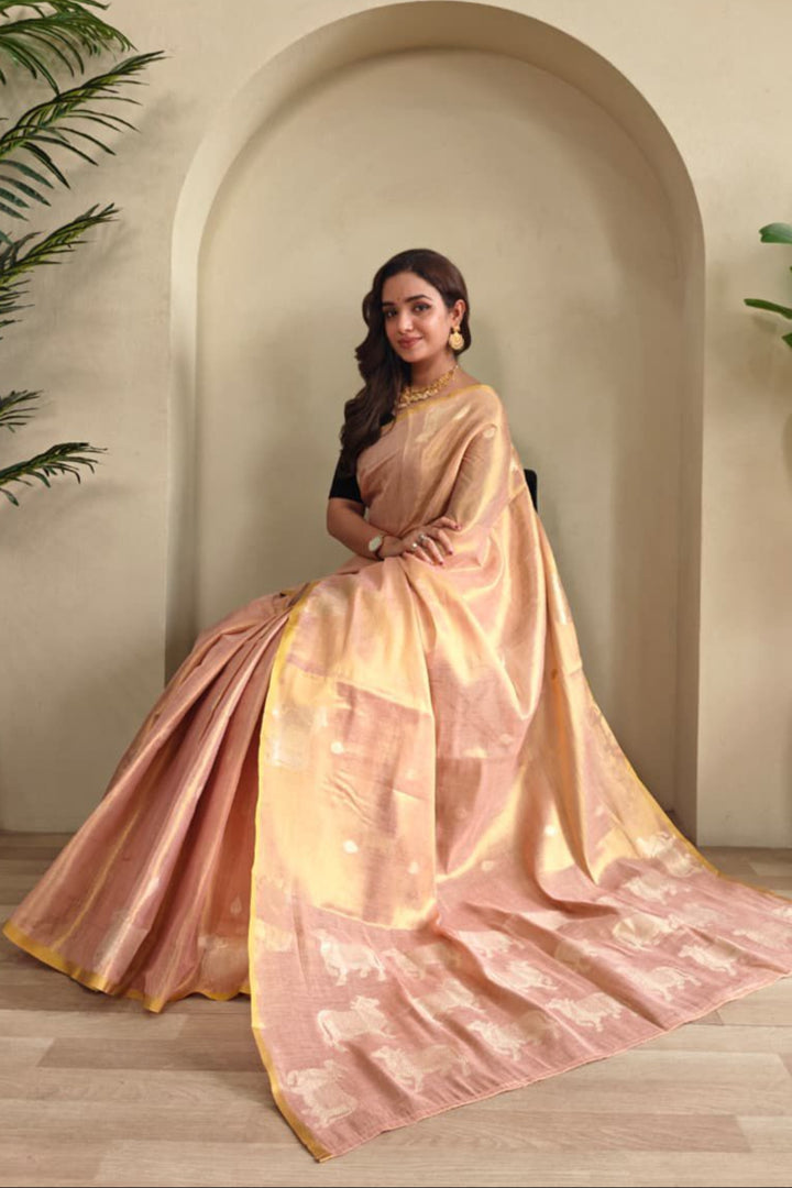 Divine Kamdhenu Tissue Silk Saree