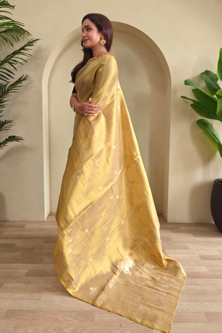 Divine Kamdhenu Tissue Silk Saree