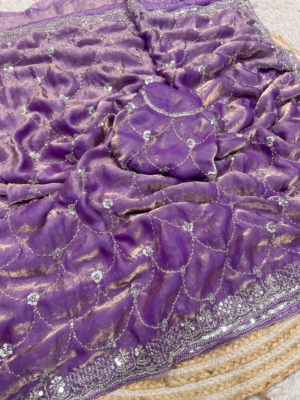 Lumira Fendy Satin Silk Saree