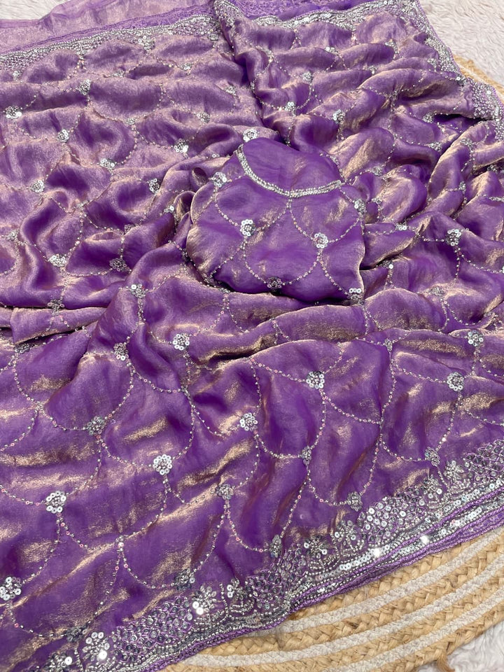 Lumira Fendy Satin Silk Saree