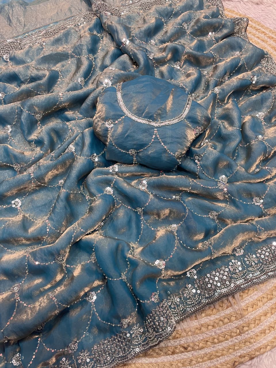 Lumira Fendy Satin Silk Saree