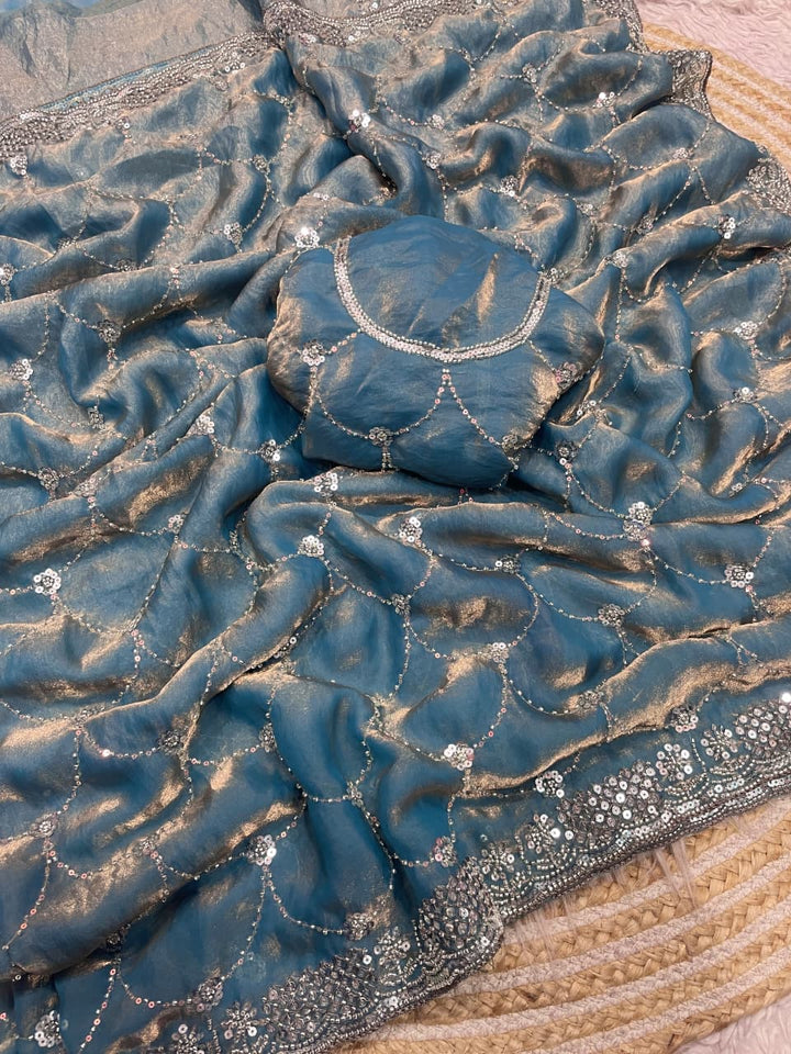 Lumira Fendy Satin Silk Saree