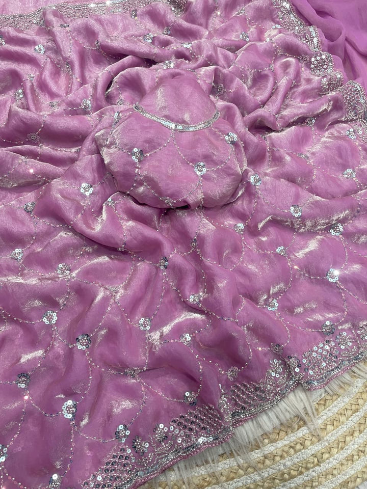 Lumira Fendy Satin Silk Saree