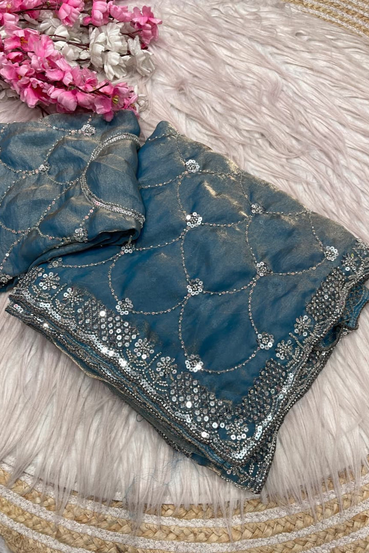 Lumira Fendy Satin Silk Saree