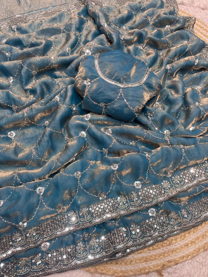 Lumira Fendy Satin Silk Saree