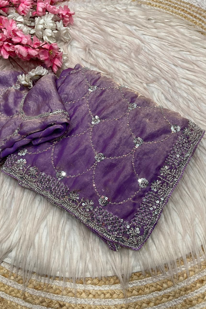 Lumira Fendy Satin Silk Saree