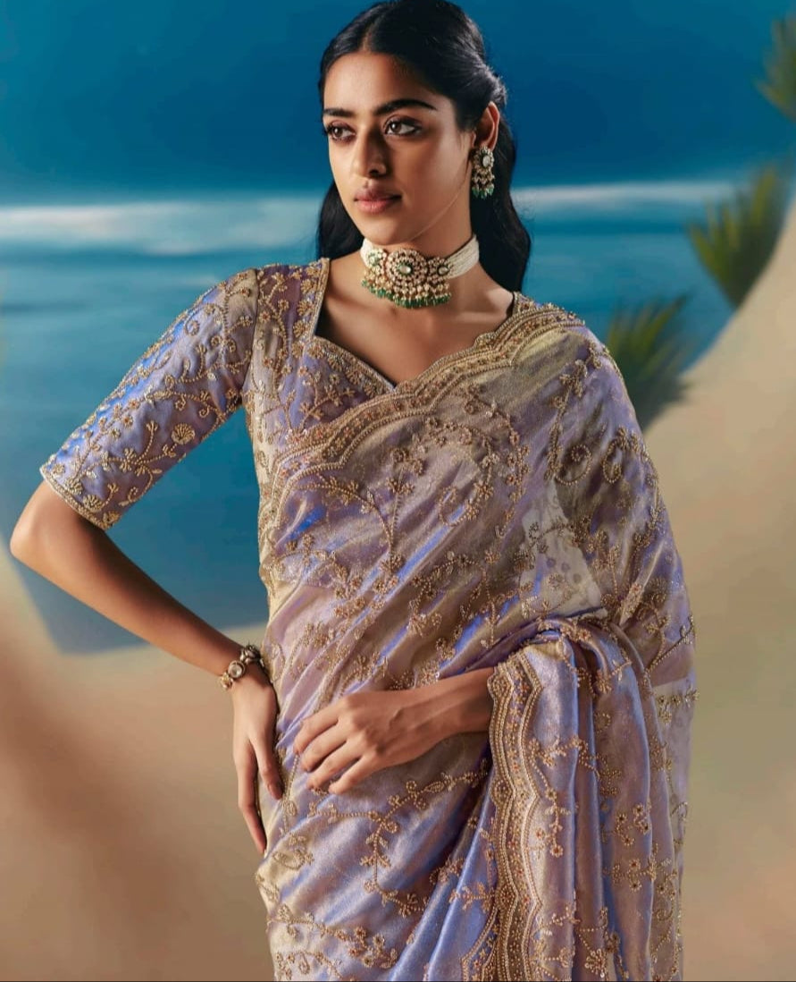 Threads of Fortune Fancy Silk Saree