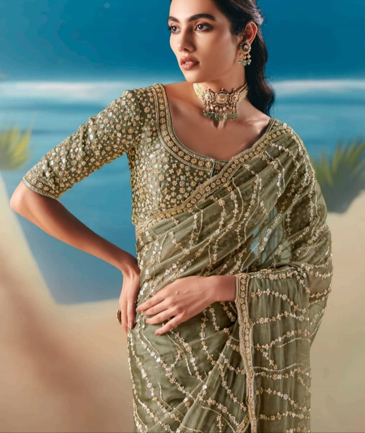 Threads of Fortune Fancy Silk Saree