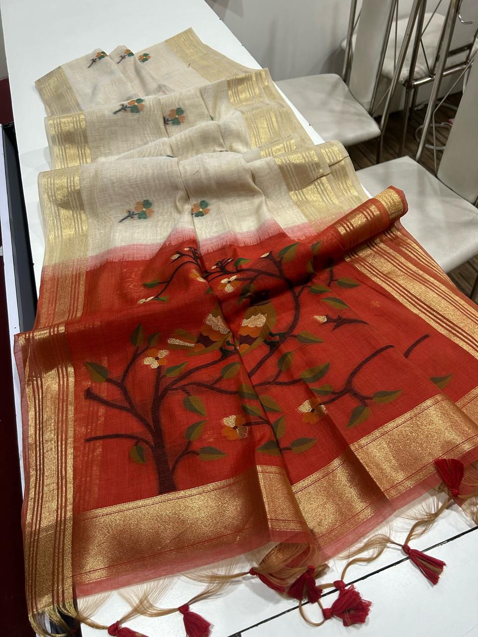 Modern Beauty Muga Cotton Saree